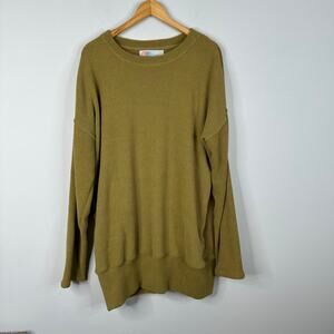Free People Beach Knitted Oversized Tan Sweater